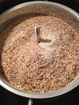 Empâtage : malt mélangé à l’eau dans la cuve